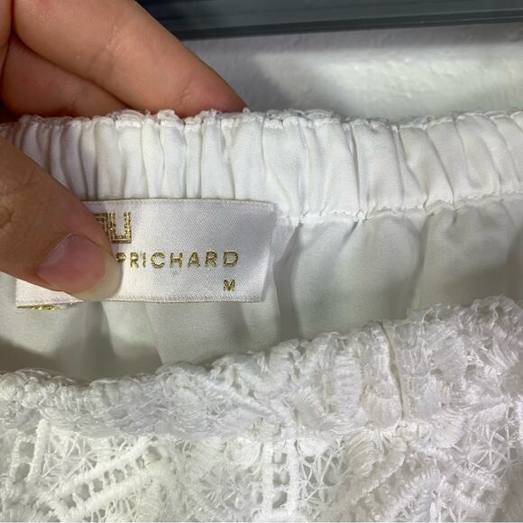 Amanda Uprichard Firenze Lace Off-the-Shoulder Top White color women’s sz medium - Picture 5 of 7